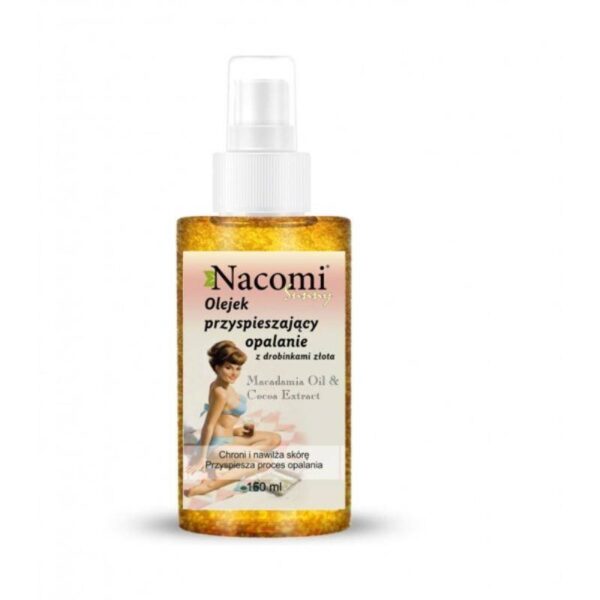 nacomi - olejek przyspieszający opalanie z drobinkami złota - 150 ml