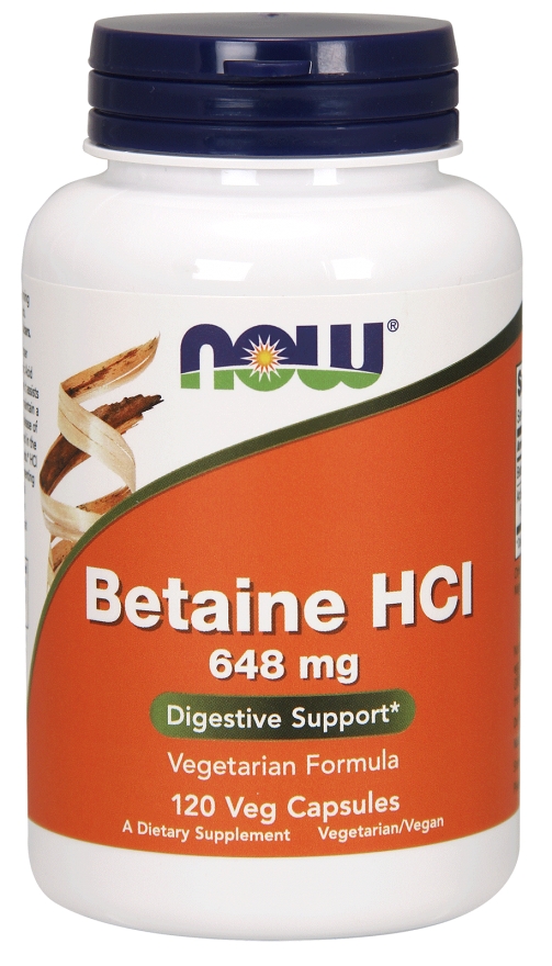 now - betaine hci 648 mg - 120 kaps