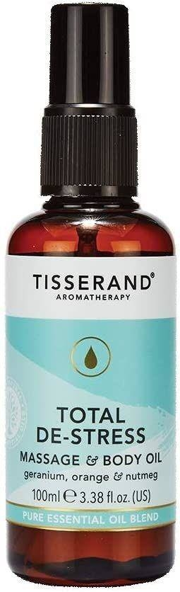 total de-stress massage & body oil - olejek do masażu geranium + pomarańcza + gałka muszkatołowa (100 ml)
